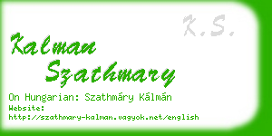 kalman szathmary business card