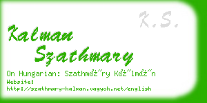 kalman szathmary business card